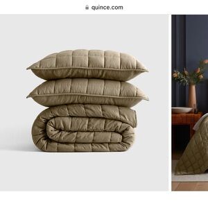 NWT. Quince - European Linen Quilt set (QUEEN)